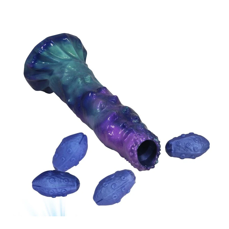 POWER MONSTERS - DUSKWALKER SENTINEL TRICOLOR DILDO GONFIABILE IN SILICONE FANTASY 23 CM Ø 5 CM